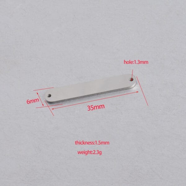 Blank Stamping Rectangle Connector DIY Stainless Steel Oval Shape Charms - Image 2