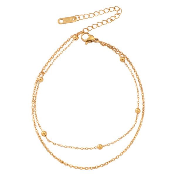 2022 Hot Sale Stainless Steel 18K Gold Plated DIY Beaded Chain Bracelet With High Popularity