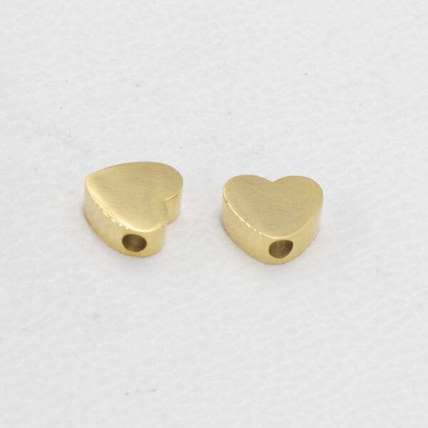 Mirror Polished Gold Filled Jewelry Stainless Steel Love Heart Charms for DIY Making - Image 2