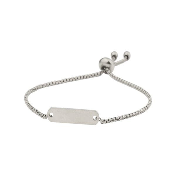 Hot Sales Stainless Steel Steel Charm Bracelets Adjustable Blank Stamp Custom Engraved Metal Women Jewelry Bracelets - Image 6
