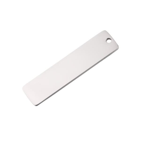 Mirror Polished Stainless Steel Custom Logo Blank Metal Fashion Rectangle Pendant Charms for DIY Jewelry - Image 3
