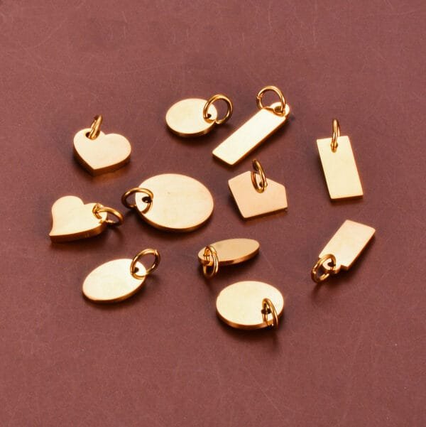 New Custom logo Mirror Polished Stainless Steel Small Tag Pendant for DIY Jewelry - Imagen 5