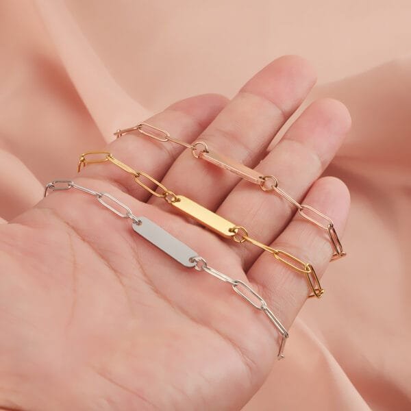 Elegant New Arrival Stainless Steel 18K PVD Non Tarnish Custom Logo Bracelets Charm - Image 2