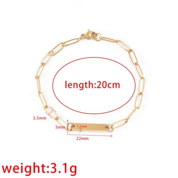 Elegant New Arrival Stainless Steel 18K PVD Non Tarnish Custom Logo Bracelets Charm - Image 5