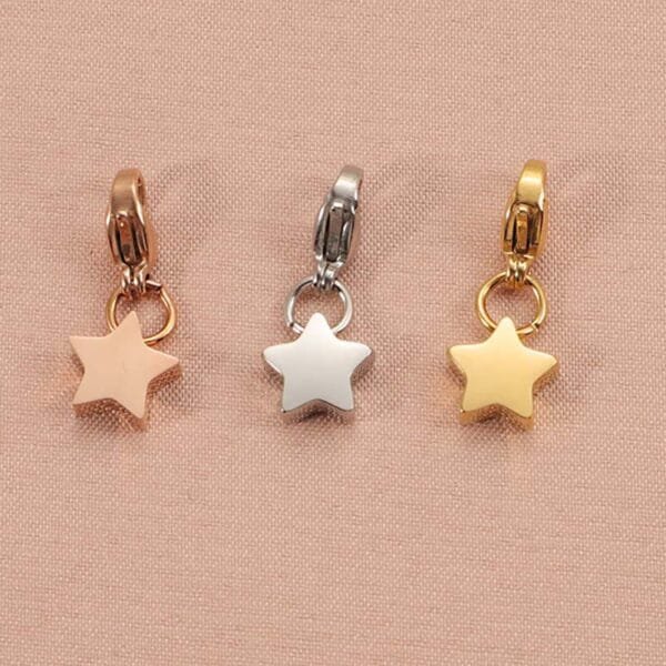 DIY Jewelry Pendant Non Tarnish 18K PVD Cute Small Stainless Steel Star Pendant