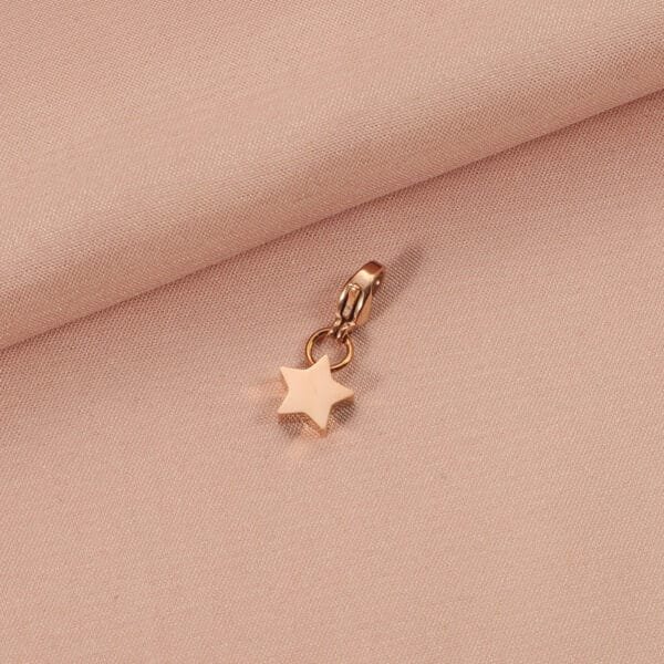 DIY Jewelry Pendant Non Tarnish 18K PVD Cute Small Stainless Steel Star Pendant - صورة 4