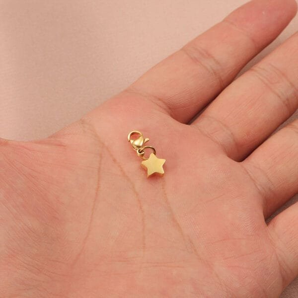 DIY Jewelry Pendant Non Tarnish 18K PVD Cute Small Stainless Steel Star Pendant - صورة 6