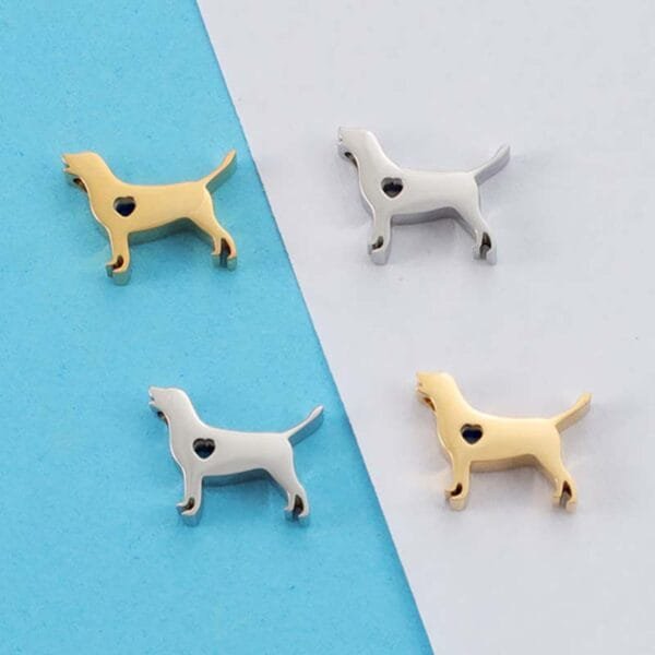 Cute Design Mirror Polished Non Tarnish Stainless Steel Dog Pendant for Necklace Bracelet