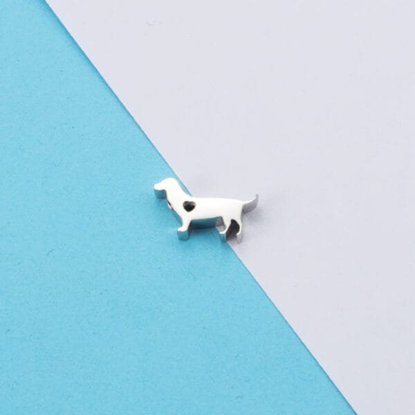 Cute Design Mirror Polished Non Tarnish Stainless Steel Dog Pendant for Necklace Bracelet - صورة 5