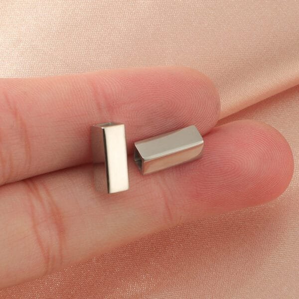 New Mirror Polished 18K Gold Plated DIY Jewelry Tube Pendant Necklace Bracelet - صورة 4
