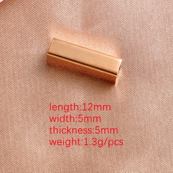 New Mirror Polished 18K Gold Plated DIY Jewelry Tube Pendant Necklace Bracelet - صورة 5