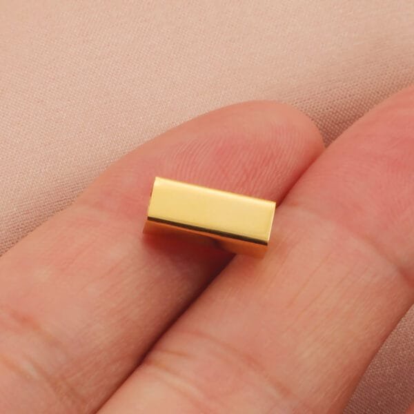 New Mirror Polished 18K Gold Plated DIY Jewelry Tube Pendant Necklace Bracelet - صورة 6