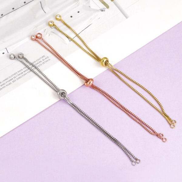 Stainless Steel Extender Box Chain Bracelet DIY Jewelry Findings Bracelet Bolo Chain
