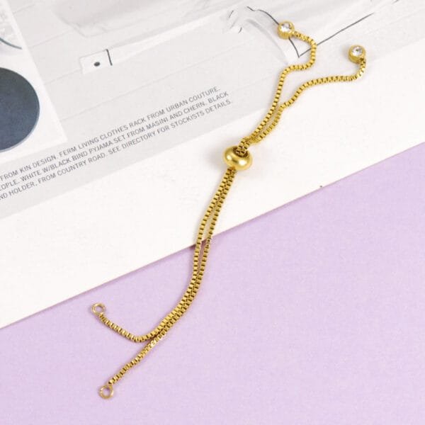 Stainless Steel Extender Box Chain Bracelet DIY Jewelry Findings Bracelet Bolo Chain - Image 5