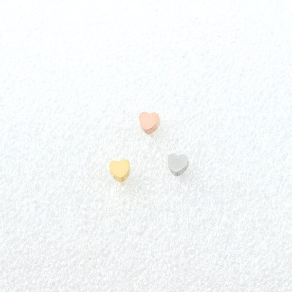 2021 New 18K Gold Plated Stainless Steel 4mm Small Cute Stud Earrings for Girls - Image 2