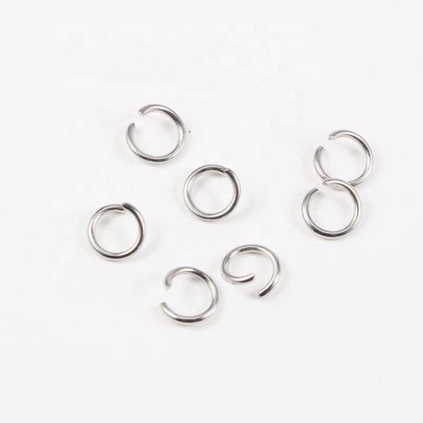 0.6*4mm Jewelry Finding Stainless Steel Split Rings Open Jump Rings - صورة 2
