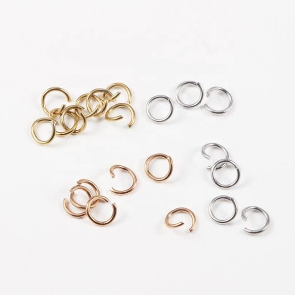 0.6*4mm Jewelry Finding Stainless Steel Split Rings Open Jump Rings - صورة 4