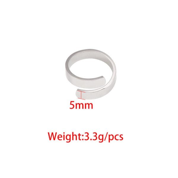 OEM Stainless Steel Men's Jewelry Engrave Logo Cock Gold Plated Open Ring - Image 3
