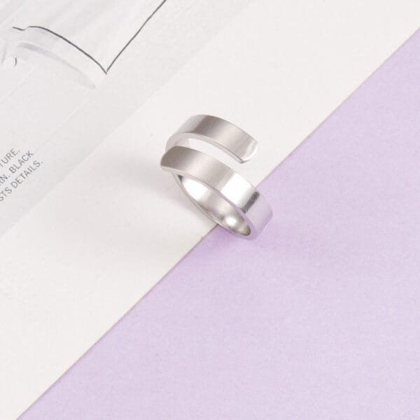 OEM Stainless Steel Men's Jewelry Engrave Logo Cock Gold Plated Open Ring - Image 6