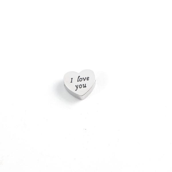 On Sale 18K Gold Plated Custom Pendant Stainless Steel I love You Heart Charms for Jewelry Making - صورة 4
