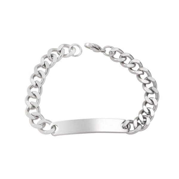 Customize Stainless Steel Women Men Couple Bracelets Stainless Steel Chain Jewelry Bracelet With Factory Low Price - صورة 5