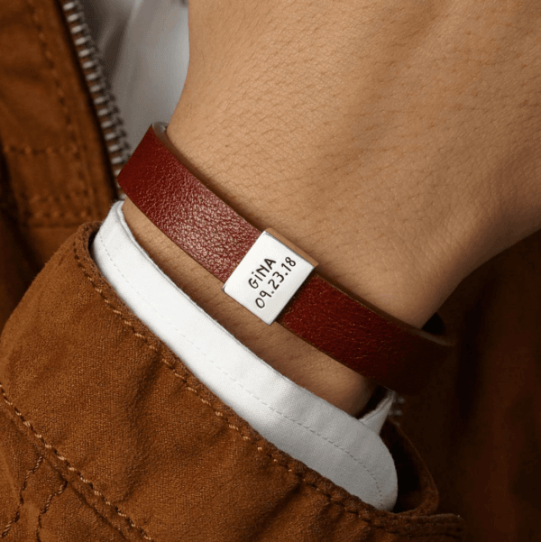Mirror Polished Stainless Steel Slide Bracelet Blank Stamp Square Hollow Charms - صورة 3