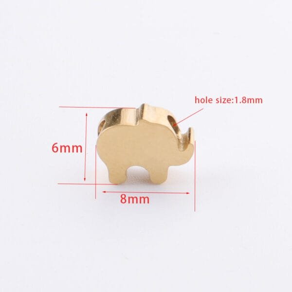 Mirror Polished Stainless Steel Wholesales Animal Elephant Pendant Charms With Hole - Image 3
