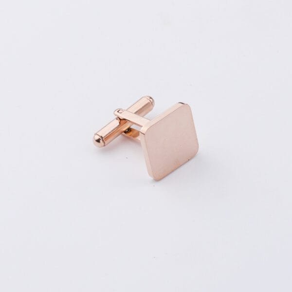 Customized New Stainless Steel Mirror Polished 18K Gold Plated Custom Blank Men's Shirt Square Cufflinks - Bild 2