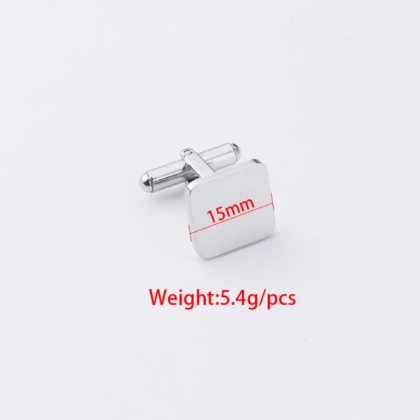 Customized New Stainless Steel Mirror Polished 18K Gold Plated Custom Blank Men's Shirt Square Cufflinks - Bild 5