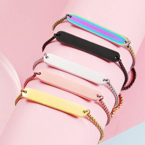 OEM Stainless Steel Bolo Chain Women Customized New Fashion Jewelry Bar Bracelet for Girls