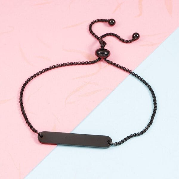 OEM Stainless Steel Bolo Chain Women Customized New Fashion Jewelry Bar Bracelet for Girls - صورة 6