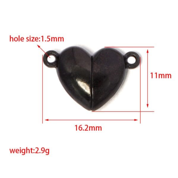 New Design DIY Stainless Steel Couple Jewelry Magnetic Broken Heart Pendant for Necklace - Image 6