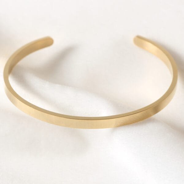 Popular Men Women Stainless Steel Jewelry Custom Logo Open Bracelet Bangles - صورة 2