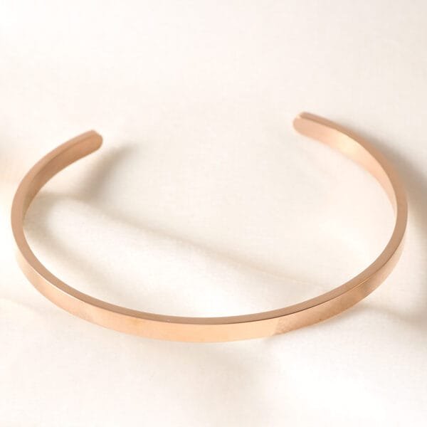 Popular Men Women Stainless Steel Jewelry Custom Logo Open Bracelet Bangles - صورة 4