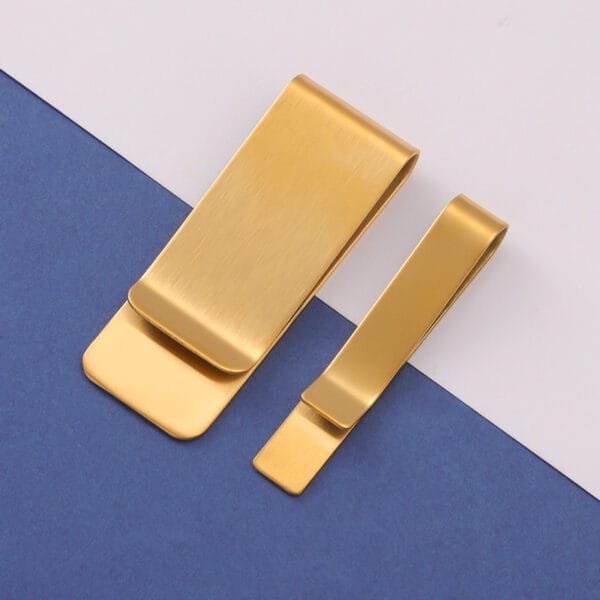 Popular Stainless Steel Gold Plated Mirror Polished Blank Custom Logo Mens Tie Clips for Men