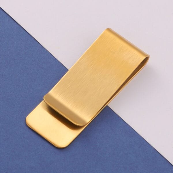 Popular Stainless Steel Gold Plated Mirror Polished Blank Custom Logo Mens Tie Clips for Men - Bild 3