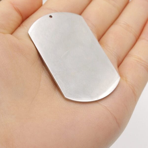 Mirror Polished OEM Made Stainless Steel Blank DogTag Custom Engraved Pendants