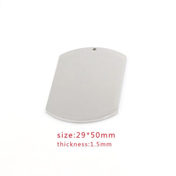 Mirror Polished OEM Made Stainless Steel Blank DogTag Custom Engraved Pendants - صورة 5