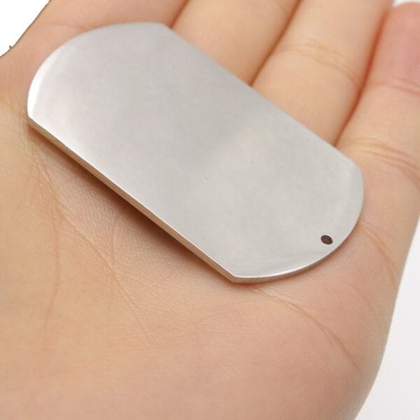 Mirror Polished OEM Made Stainless Steel Blank DogTag Custom Engraved Pendants - صورة 6