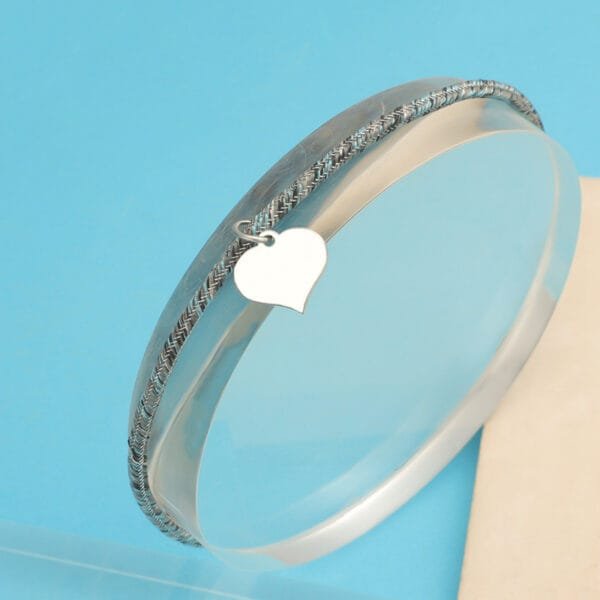 Name Personalized Birthstone Luxury Birthday Gift Bracelet Heart Pendant Charm Couple Bracelets for Lover Friend - صورة 4