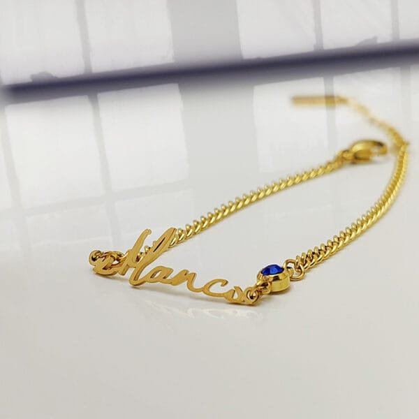 Customized Women Stainless Steel Custom Name Bracelets Personalized Birthstone Luxury Birthday Gift Bracelet - Image 5